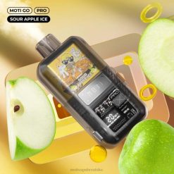 MOTI Vape Zagreb - MOTI Go Pro jednokratni vape (5%, 12000 dizanja) led od kiselih jabuka D6BBZ20