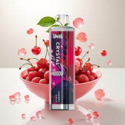UWIN Crystal 10000 Pufova Jednokratna Vape Trešnja Kola – 18ml, 0.8Ω mrežasti svitak, 650mAh, RGB svjetla