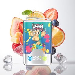 UWIN Crystal Twins 40000 Puffs – Dvostruki okus (Boravica Led & Breskva Led), 32ml, 850mAh, Type-C