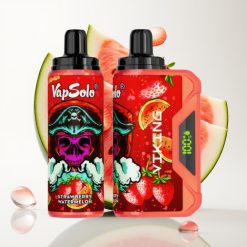 VapSolo VIKING 12000 Pufova Jednokratna e-Cigareta Jagoda Lubenica – 22ml, 20/50 mg/ml, LED, Type-C